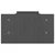 Stalak za monitor sivi 100x27x15 cm od masivne borovine