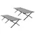 Sklopivi kamperski krevet 2 pcs Siva 210 x 80 x 46 cm