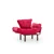 Atelier del Sofa Fotelja Nitta 95x85x70cm Bordo