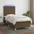 Vidaxl Box spring postelja z vzmetnico LED temno rjava 90x190 cm blago
