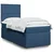 Vidaxl Box spring postelja z vzmetnico modra 80x200 cm blago