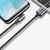 Ugreen USB-A na USB-C 3A 3 m kotni kabel – siv
