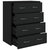 Komoda s 4 ladice 60 x 30,5 x 71 cm crna