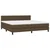 Krevet box spring s madracem LED tamnosmeđi 200x200 cm tkanina