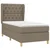 Vidaxl Box spring postelja z vzmetnico taupe 80x200 cm blago