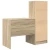 Stol s ladicama s policom s pohranom 2 pcs Sonoma hrast