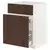 METOD / MAXIMERA Pod.element sudop. i 3front/2fioke, bela/Sinarp smeđa, 60x60 cm
