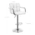 Songmics Set 2 barskih stolov 54x48x53 cm bela