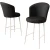 HANAH HOME Set 4 barske stolice Alte Black White