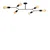 Conceptum Hypnose Luster Sparrow-1242, 95x48 cm, 6xE27, 40W, Crni