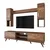 Hanah Home Set Tv komoda i zidna polica M27-284, Boje oraha