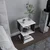 Hanah Home Carter Noćni stočić, 29.6x29.6x49.4cm, Bela-Antracit
