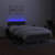 Vidaxl Box spring postelja z vzmetnico LED temno siva 120x190 cm blago
