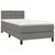 shumee Box spring postelja z vzmetnico LED temno siva 80x200 cm blago