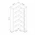Hanah Home polica za knjige Adel 4 Shelf Corner, 60×60 cm, bela