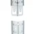 Northix komplet 2 robustnih polic s 5 nivoji