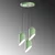 Opviq Luster Kesik-6176-3, 75-121cm, O40 cm, 3xE27, Zeleni