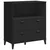 Regal za knjige VIKEN crni 80 x 40 x 90 cm konstruirano drvo