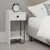 Hanah Home Noćni ormarić Sirius 32x61x30cm Beli