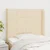 Vidaxl Vzglavje z ušesi krem 83x16x118/128 cm blago