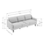 Atelier del Sofa Trosed Robin Extra 3, 220x84x87cm, Svetlosivi