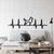 WallXpert metalni zidni ukras 5047, otkucaji srca sa siluetom psa, 75 x 26 cm, crni