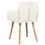 Trpezarijske stolice 2 pcs Bouclé Krem 59 x 57 x 85 cm