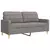 4-dijelni set sofa s tabureom smeđesivi od tkanine