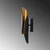 Opviq Zidna lampa Flare-15356, 8x40x11cm, IP20, Crna