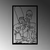 Wallity Zidna dekoracija Simpson 6, 40 x 62 cm, Crna