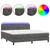 Krevet box spring s madracem LED tamnosivi 180x200 cm baršun