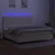 Vidaxl Box spring postelja z vzmetnico LED krem 200x200 cm blago