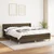 Vidaxl Box spring postelja z vzmetnico temno rjava 160x200 cm blago