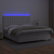 Krevet box spring s madracem LED bijeli 160x200 cm umjetna koža