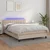 Krevet box spring madrac LED cappuccino 140x190cm umjetna koža