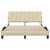 vidaXL Posteljni okvir brez vzmetnice krem 140x190 cm blago