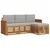Set vanjskih sofa 4 kom. Prirodna i svijetlo siva