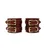 SuperLove Deluxe Leather Handcuffs Wine Red