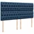 vidaXL Box spring postelja z vzmetnico modra 200x200 cm blago, (21302390)