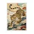 WallXpert uramljena slika 115253, leopard u orijentalnom stilu među šarenim oblacima, 30 x 40 cm, beli ram