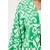 Happiness Istanbul Womens Green Ecru Patterned Viscose Kimono