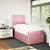 Vidaxl Box spring postelja z vzmetnico roza 90x190 cm žamet