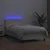 Vidaxl Box spring postelja z vzmetnico LED krem 100x200cm umetno usnje