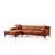 Atelier del Sofa Ugaona garnitura Petra L 145x69x87cm Narandžasta