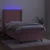 Krevet box spring s madracem LED ružičasti 80x200 cm baršunasti
