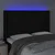 LED uzglavlje crno 147 x 16 x 118/128 cm od tkanine