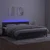 Vidaxl Box spring postelja z vzmetnico LED temno siva 200x200 cm žamet