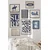 WallXpert set od 8 manjih uramljenih slika Çgs-009, plavi kaubojski i surf motivi – Wild Side, Cowgirl, Aloha i lobanja bika, crni ram