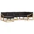 Set vanjskih sofa s jastukom 6 pcs Bijela i crna