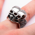Ring INOX - BLK CONJOIND TWN SKUL - FR367